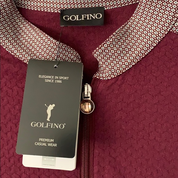 Golfino merlot collared zip up golf jacket L/12 - Picture 2 of 6